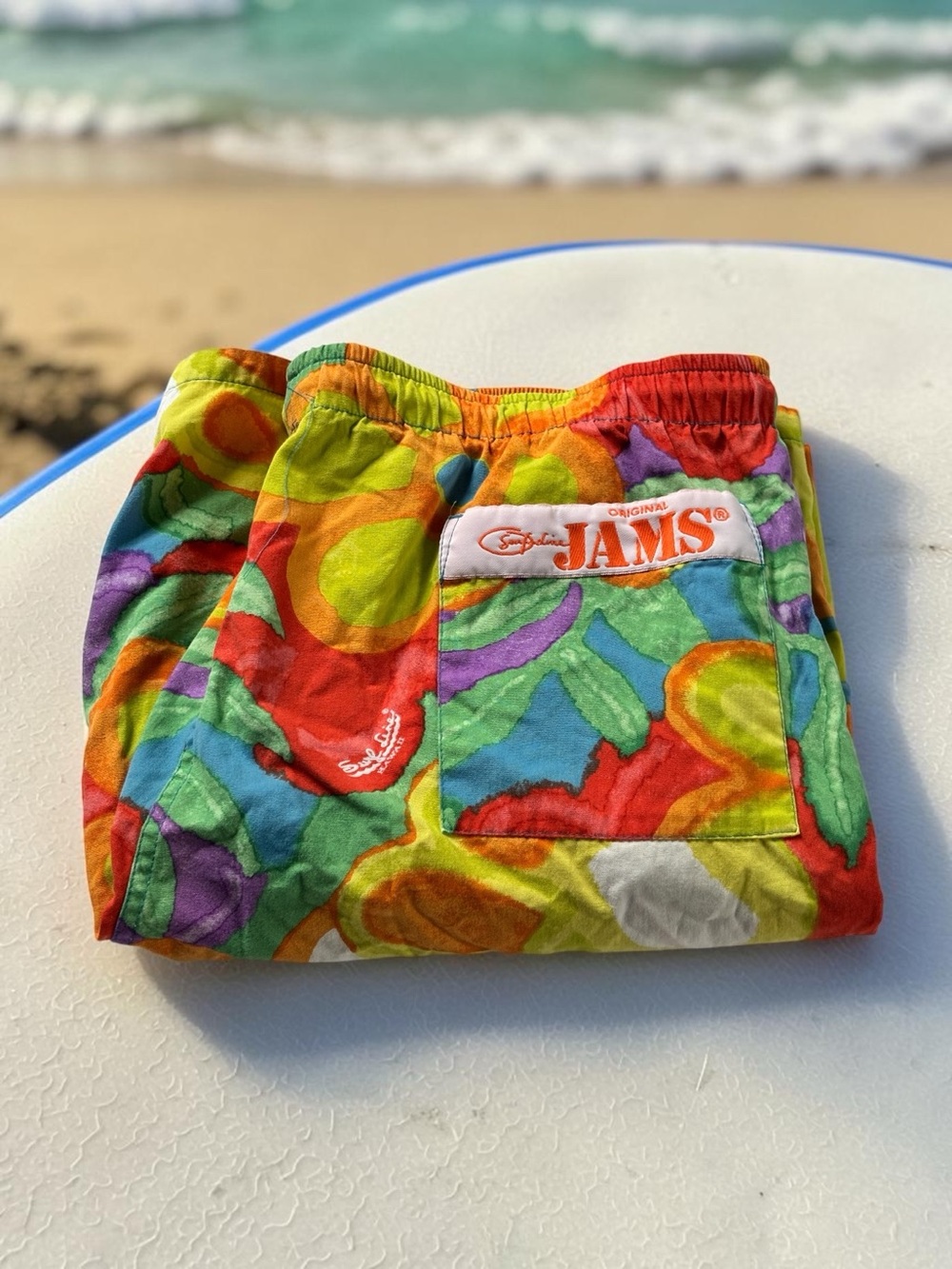 Vintage Original JAMS Surf Line Hawaii Floral Shorts Made in Hawaii USA 80s 90s